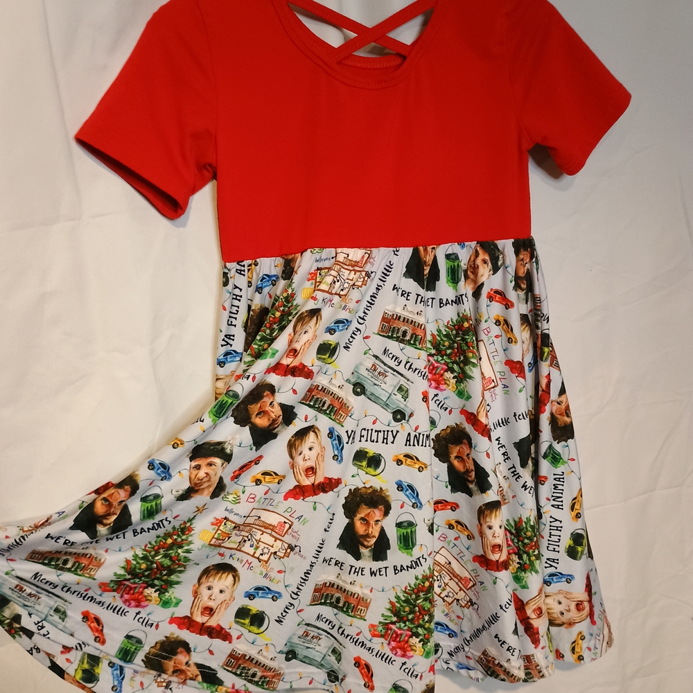 Red and White Kids Dress